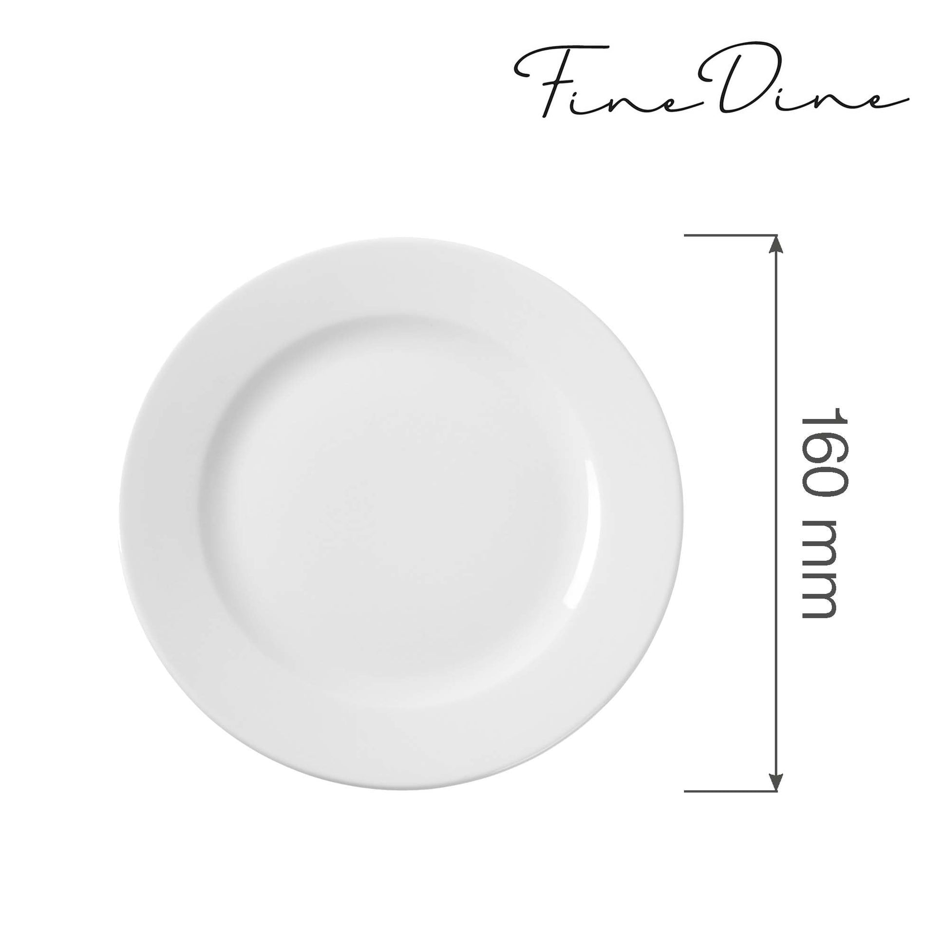 Bianco flat plate, 160 mm, Min. kjøp: 6 - for Storkjøkken - XL - Storkjøkken