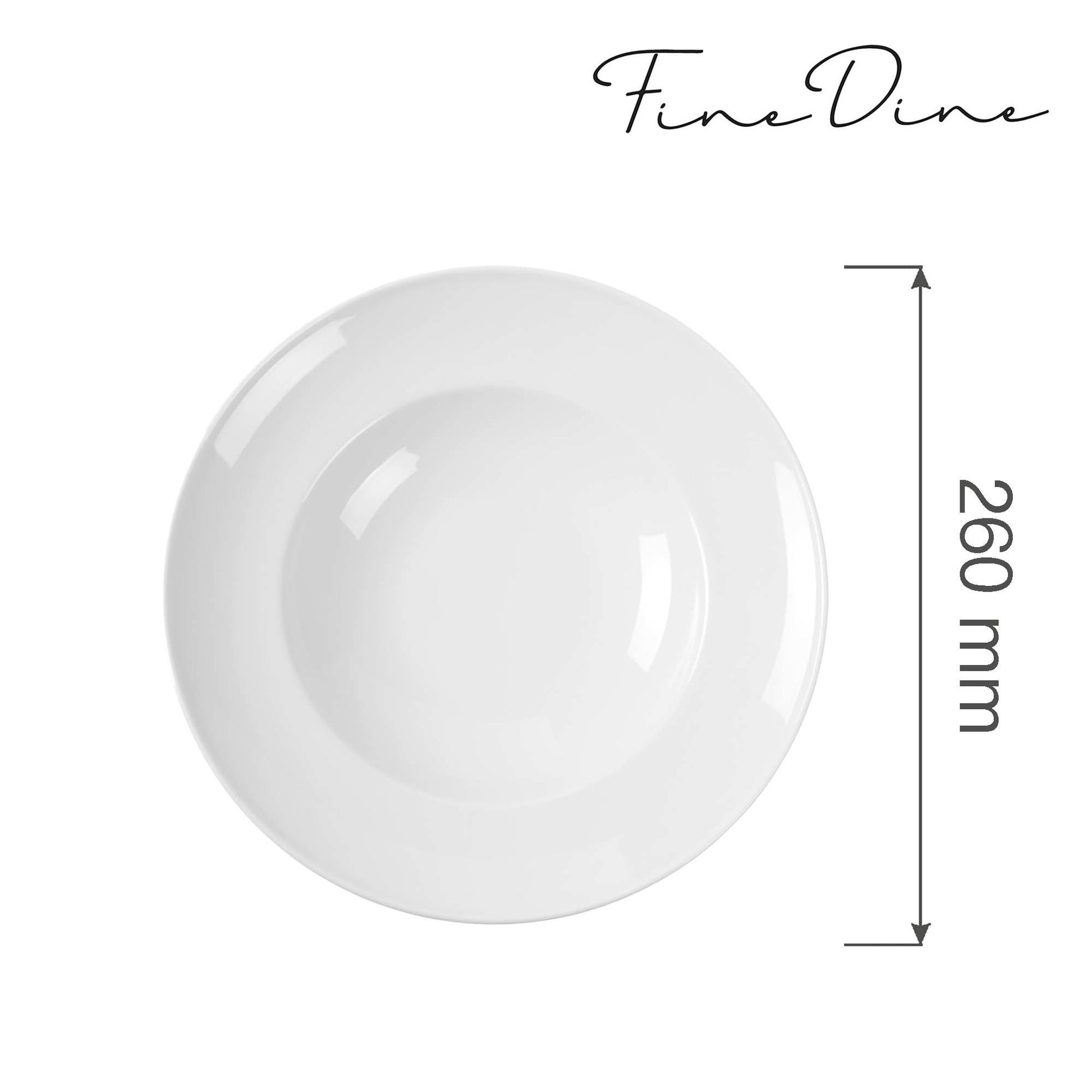 Bianco pastatallerken, 260 mm, Min. kjøp: 6 - for Storkjøkken - XL - Storkjøkken