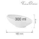 Bianco skråstilt skål, 180 mm, Min. kjøp: 6 - for Storkjøkken - XL - Storkjøkken