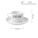 Bianco stabelbar kopp med skål, 230 ml, Min. kjøp: 6 - for Storkjøkken - XL - Storkjøkken