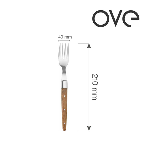 Biffgaffel 210 mm, sett med 6 i gaveeske, rosintre - for Storkjøkken - XL - Storkjøkken