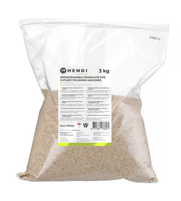 Biologisk nedbrytbart poleringsgranulat for bestikkpoleringsmaskiner, HENDI - for Storkjøkken - XL - Storkjøkken