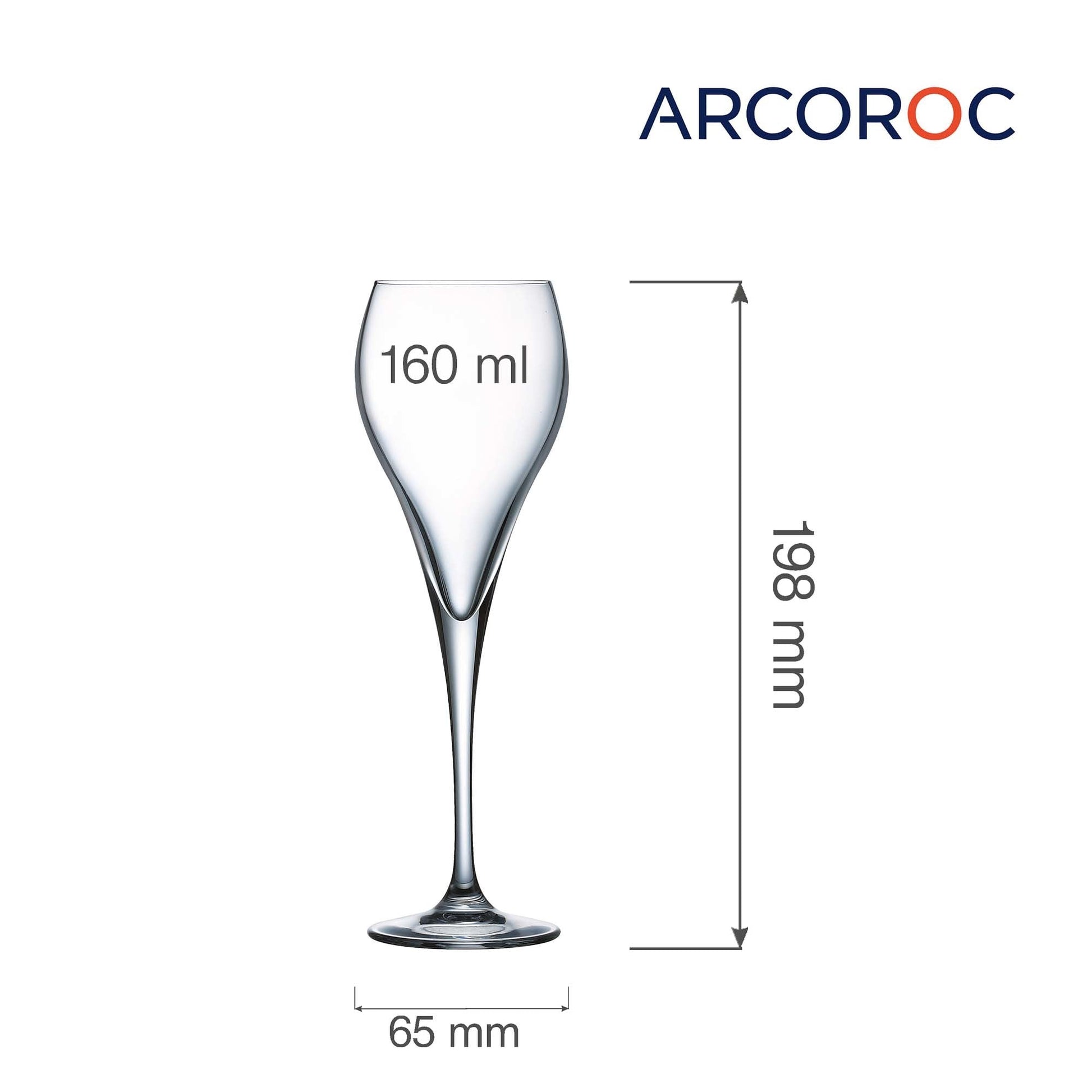 Brio fløyte champagneglass, 160 ml, Min. kjøp: 6 - for Storkjøkken - XL - Storkjøkken