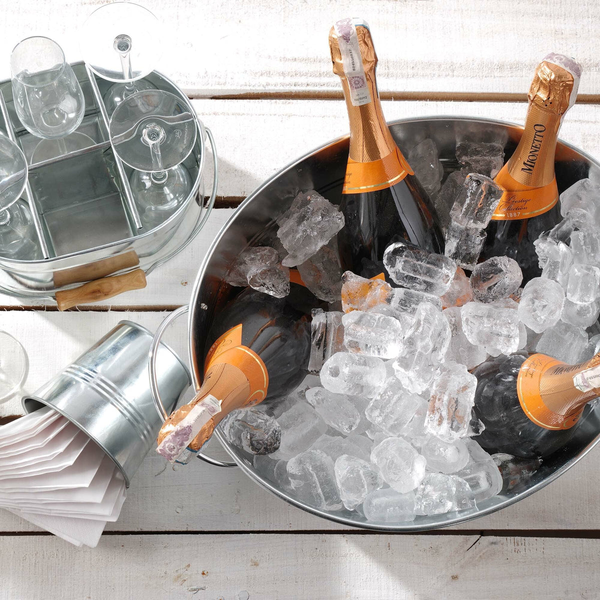 Champagnekjøler, BarUp, 3,3L, svart, diameter 220 x (H) 190 mm - for Storkjøkken - XL - Storkjøkken