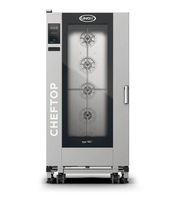 Cheftop Big One kombidamper 20 GN med tralle, venstrehengslet - for Storkjøkken - XL - Storkjøkken