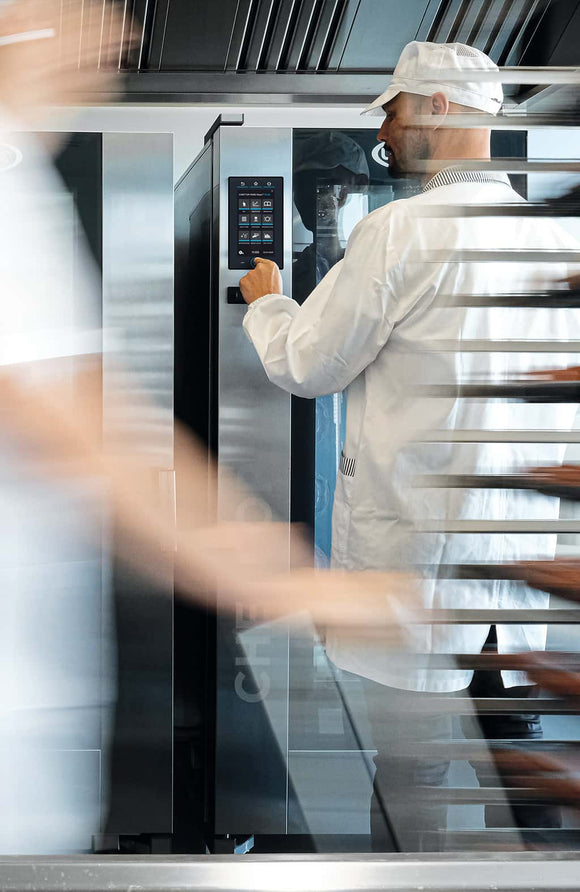 Cheftop Big Plus kombidamper 20 GN med tralle, høyrehengslet - 230V3 - for Storkjøkken - XL - Storkjøkken