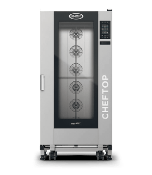 Cheftop Big Plus kombidamper 20 GN med tralle, høyrehengslet - 400V3N - for Storkjøkken - XL - Storkjøkken