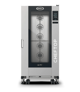 Cheftop Big Plus kombidamper 20 GN med tralle, høyrehengslet - 400V3N - for Storkjøkken - XL - Storkjøkken