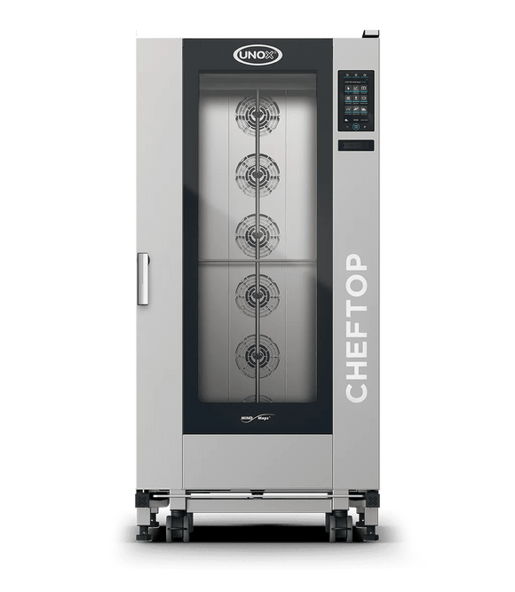 Cheftop Big Plus kombidamper 20 GN med tralle, høyrehengslet - 400V3N - for Storkjøkken - XL - Storkjøkken