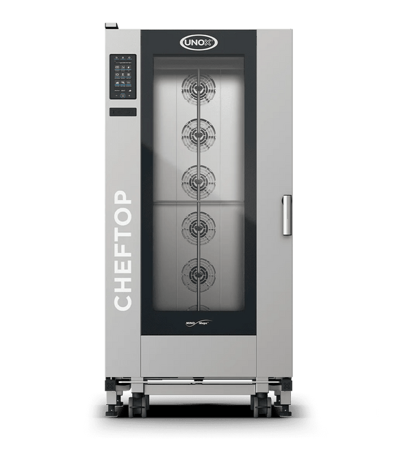 Cheftop Big Plus kombidamper 20 GN med tralle, venstrehengslet - 230V3 - for Storkjøkken - XL - Storkjøkken