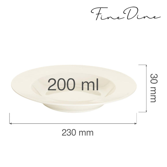 Crema dyp tallerken, 230 mm, Min. kjøp: 6 - for Storkjøkken - XL - Storkjøkken