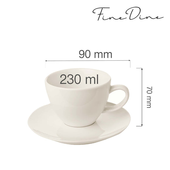 Crema elegant kopp med skål, 230 ml, Min. kjøp: 6 - for Storkjøkken - XL - Storkjøkken