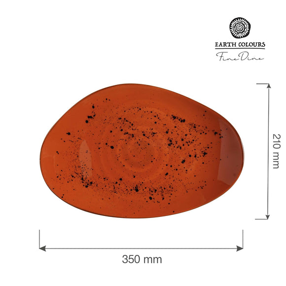 Dahlia tallerken i organisk form, 350x210mm, Min. kjøp: 6 - for Storkjøkken - XL - Storkjøkken