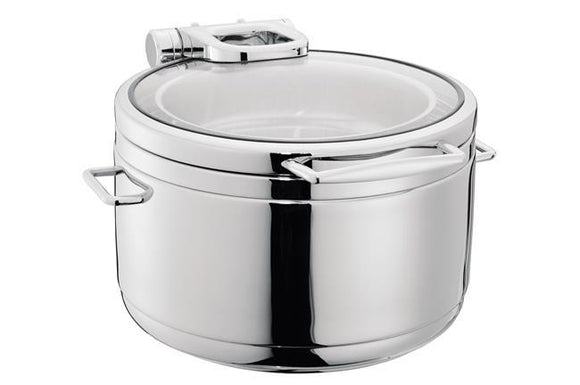 De Luxe rund varmeskål med glasslokk 9 l - for Storkjøkken - XL - Storkjøkken