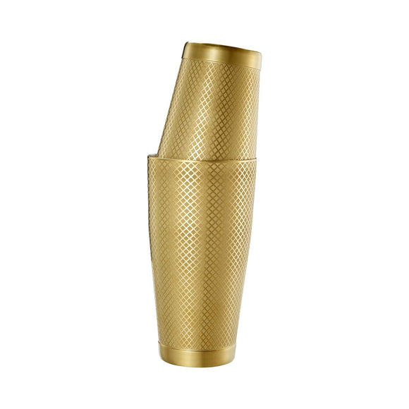 Diamond Lattice shaker/bokssett, gull, Barfly, 830/530ml - for Storkjøkken - XL - Storkjøkken