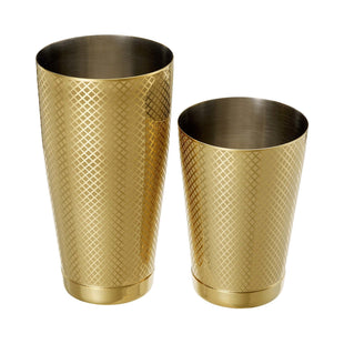 Diamond Lattice shaker/bokssett, gull, Barfly, 830/530ml - for Storkjøkken - XL - Storkjøkken