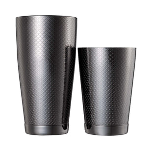 Diamond Lattice shaker/bokssett, svart, Barfly, 830/530 ml - for Storkjøkken - XL - Storkjøkken