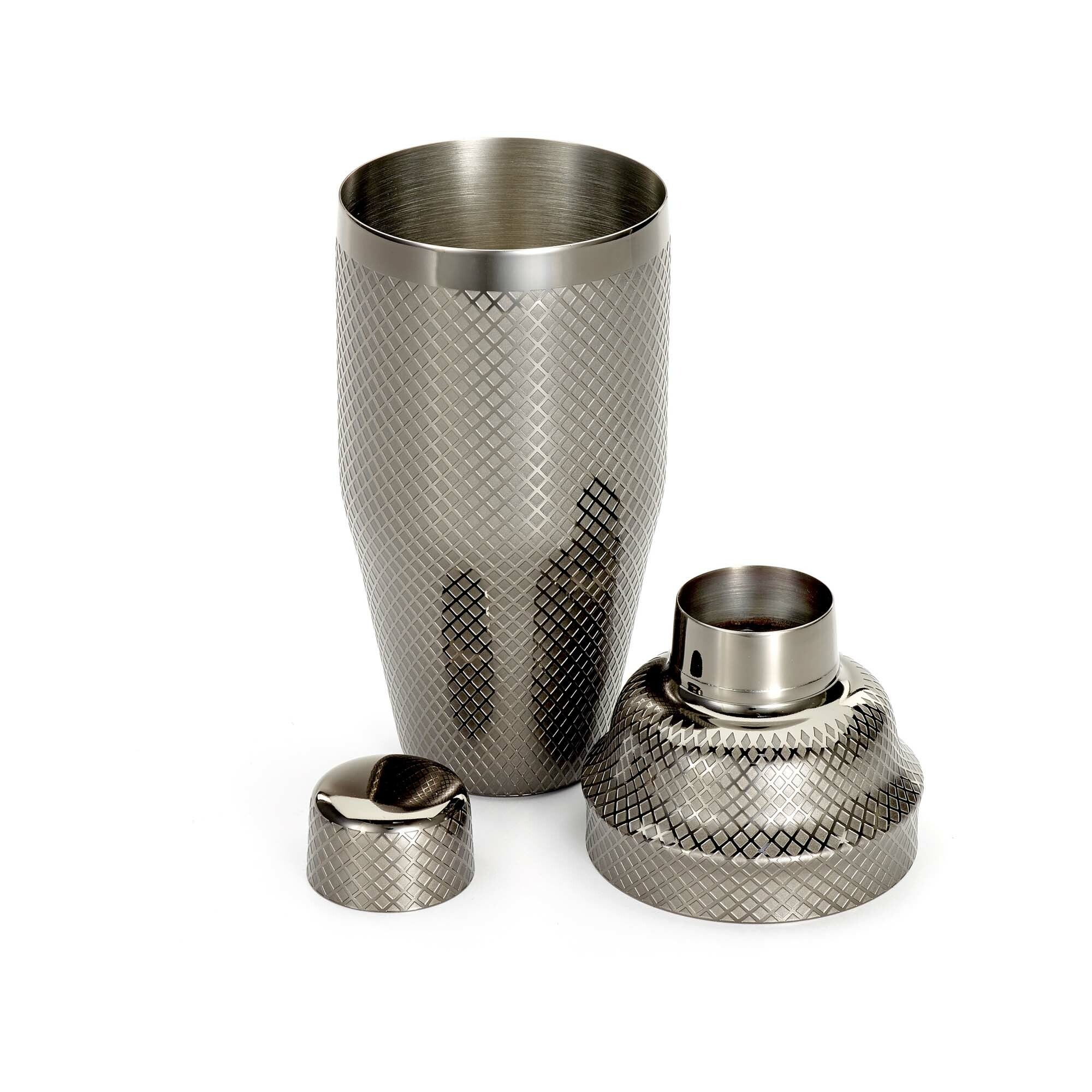 Diamond Lettice cocktailshaker i japansk stil med 3 deler, svart, 700 ml - for Storkjøkken - XL - Storkjøkken