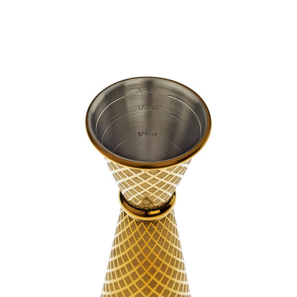 Diamond Lettice japansk jigger, gull, 30/60 ml - for Storkjøkken - XL - Storkjøkken