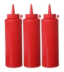 Dispenser flaskesett - 0,2L - 3 stk. - Rød - for Storkjøkken - XL - Storkjøkken