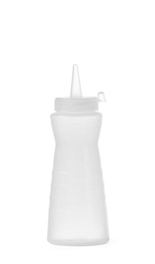 Dispenserflaske - Fleksibelt materiale - 0,6L - Transparent - for Storkjøkken - XL - Storkjøkken