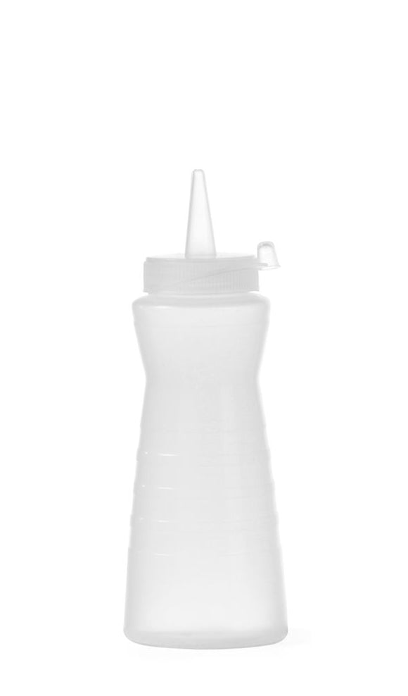 Dispenserflaske - Fleksibelt materiale - 0,6L - Transparent - for Storkjøkken - XL - Storkjøkken