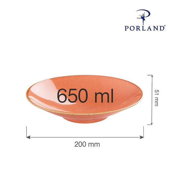 Dyp tallerken i ravfarget, 200 x (H) 51 mm, Min. kjøp: 6 - for Storkjøkken - XL - Storkjøkken