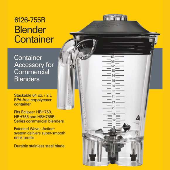 Eclipse™ 64 oz./2 l kopolyesterbeholder for FDHBH750 - , FDHBH755 - og FDHBH755R - blendere - for Storkjøkken - XL - Storkjøkken