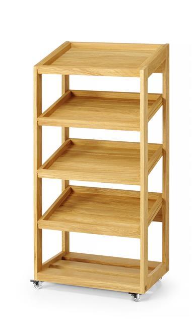 Eikebufféstativ med 4 etasjer Madeira 574x400x1197 mm - for Storkjøkken - XL - Storkjøkken