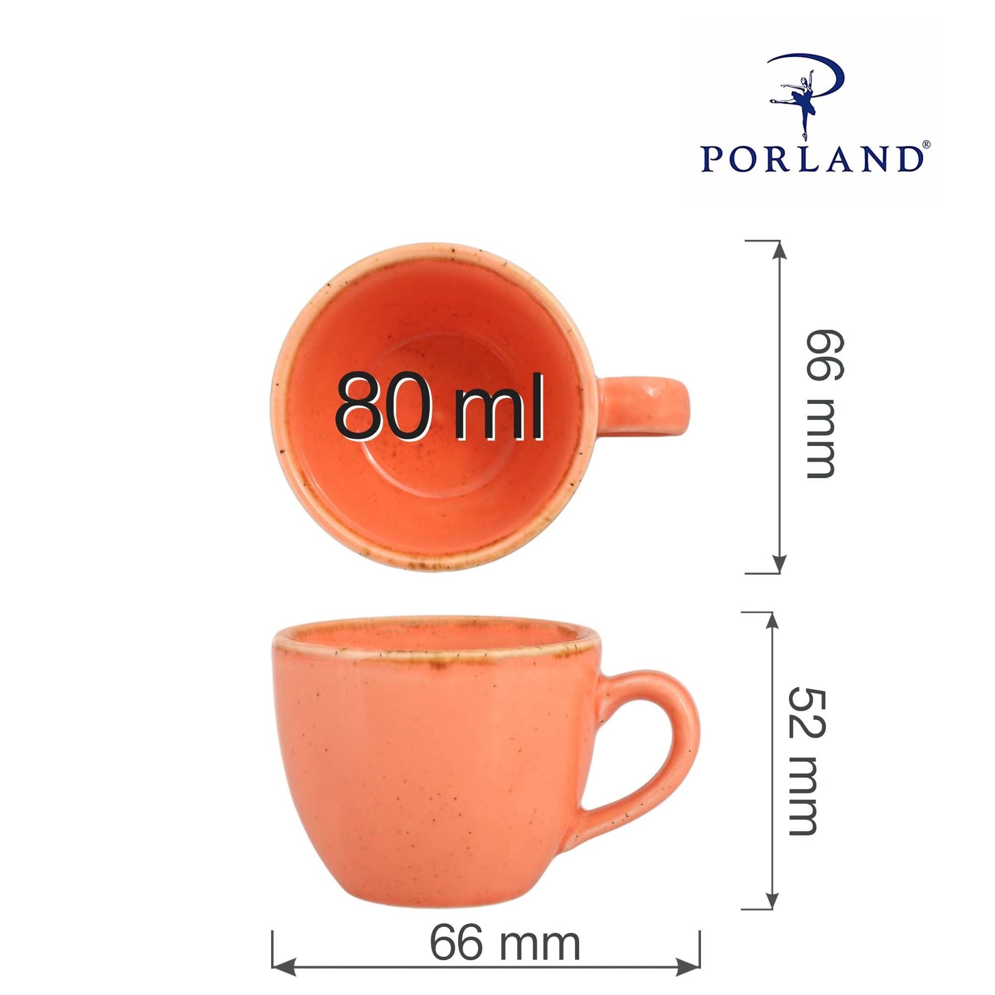 Elegant espressokopp i ravfarget farge, 80 ml, Min. kjøp: 6 - for Storkjøkken - XL - Storkjøkken