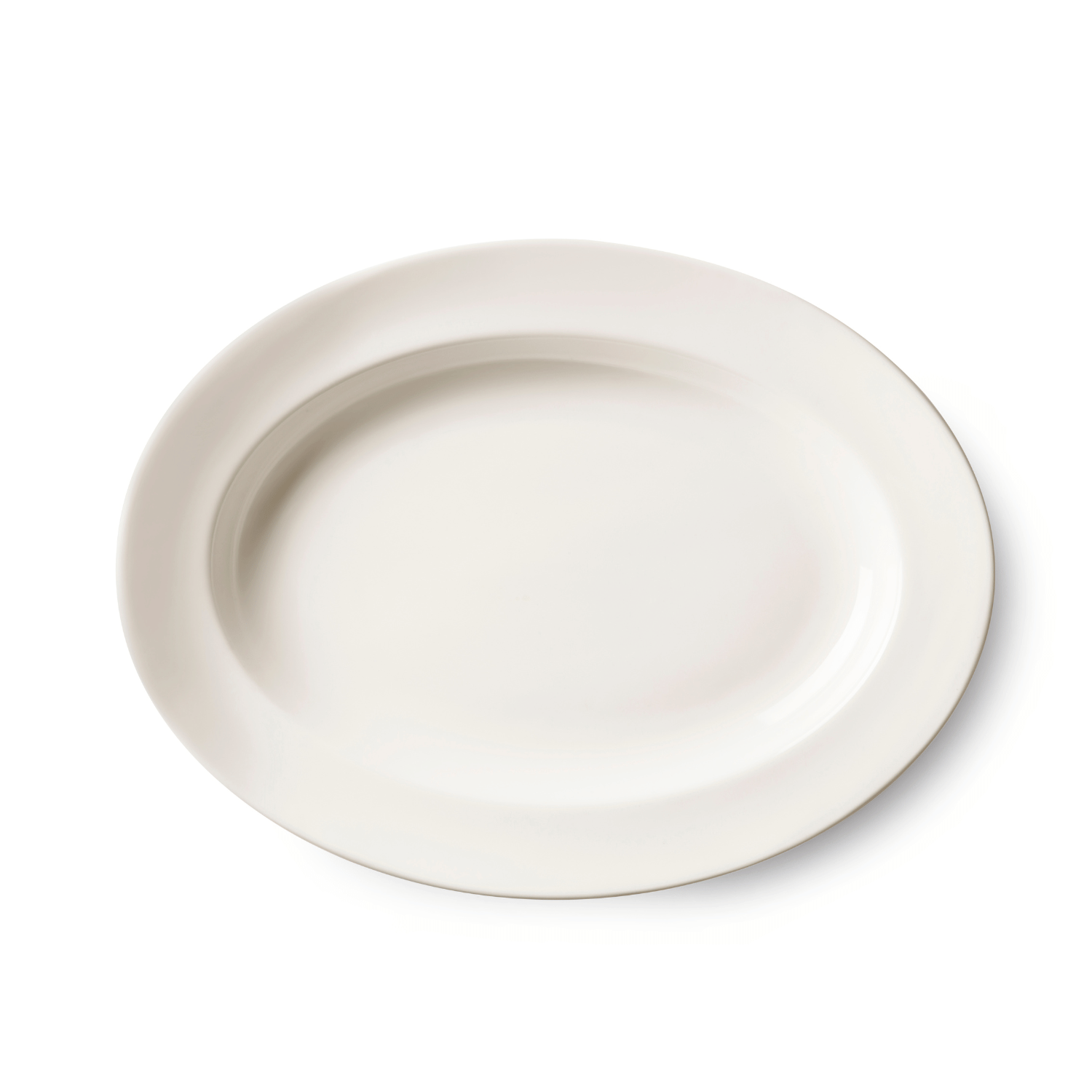 Elfenbensfarget ovalt fat, 420x315x(H)46mm - for Storkjøkken - XL - Storkjøkken