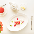 Elfenbensfarget ovalt fat, 450x345x(H)56mm - for Storkjøkken - XL - Storkjøkken