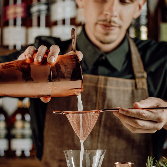 Finmasket sil, bolle, kobberbelagt, 89x264mm - for Storkjøkken - XL - Storkjøkken