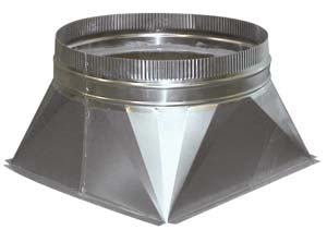 Firkant til rund omformer ø 250 - for Storkjøkken - XL - Storkjøkken