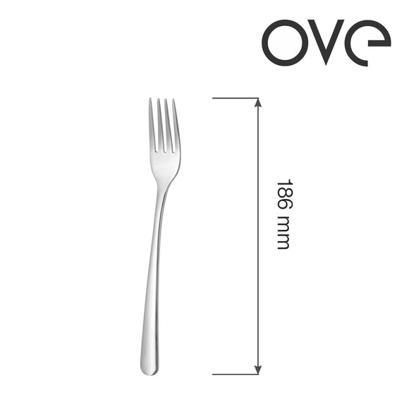 Fjord dessertgaffel, OVE, 186 mm, sett med 12 stk. - for Storkjøkken - XL - Storkjøkken
