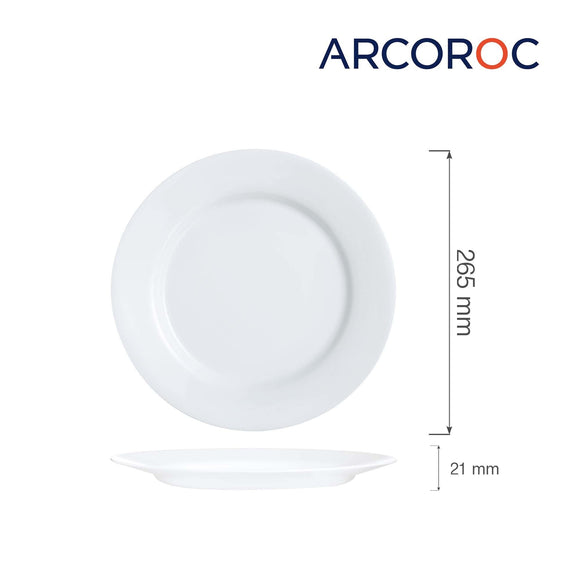 Flat tallerken til hverdagsbruk, 265 x (H) 21 mm, Min. kjøp: 6 - for Storkjøkken - XL - Storkjøkken