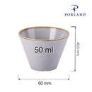 Askegrå konisk bolle, 60 mm, Min. kjøp: 6-3