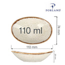 Sand oval miniskål, 110 mm, Min. kjøp: 6-10