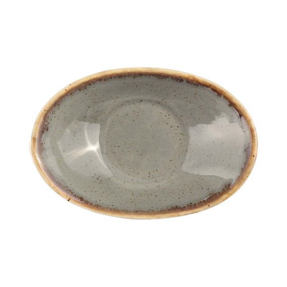 Oval miniskål i stein, 110 mm, Min. kjøp: 6