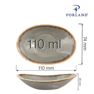 Oval miniskål i stein, 110 mm, Min. kjøp: 6