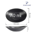 Mini oval tallerken i kull, 110 mm, Min. kjøp: 6-10