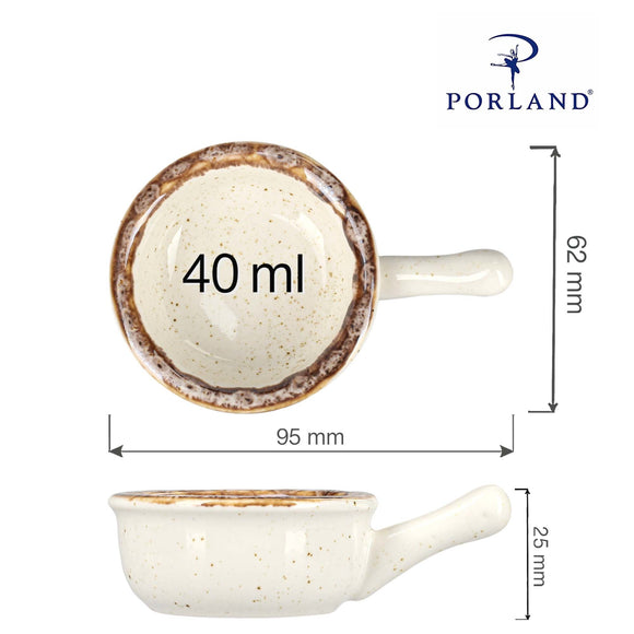Sand miniskål med håndtak, 60 mm, Min. kjøp: 6