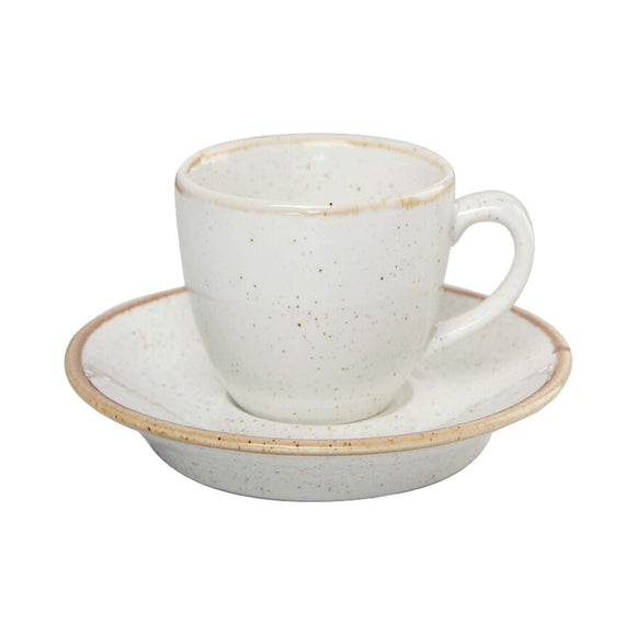 Elegant espressokopp i sand, 80 ml, Min. kjøp: 6