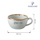 Elegant askfarget kopp, 250 ml, Min. kjøp: 6-4