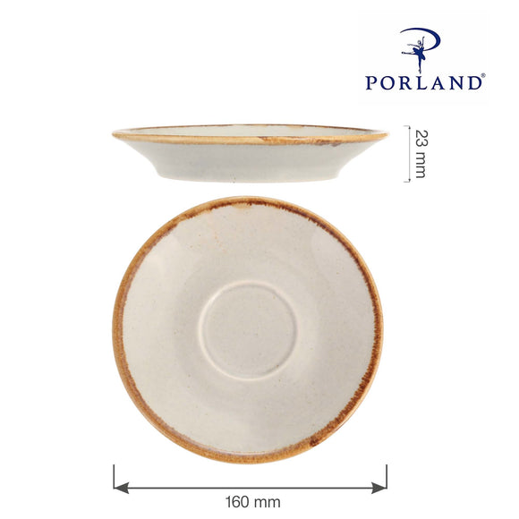 Askegrå tallerken, 160 mm, Min. kjøp: 6