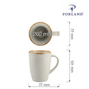 Askensfarget krus, 260 ml, Min. kjøp: 6-6