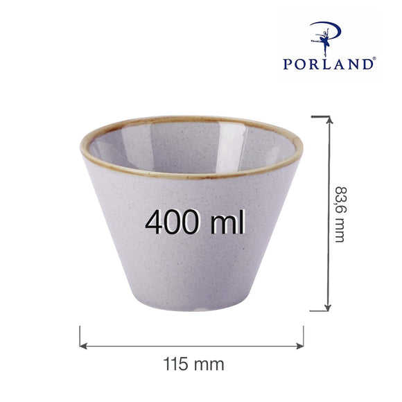 Askegrå konisk bolle, 100 mm, Min. kjøp: 6