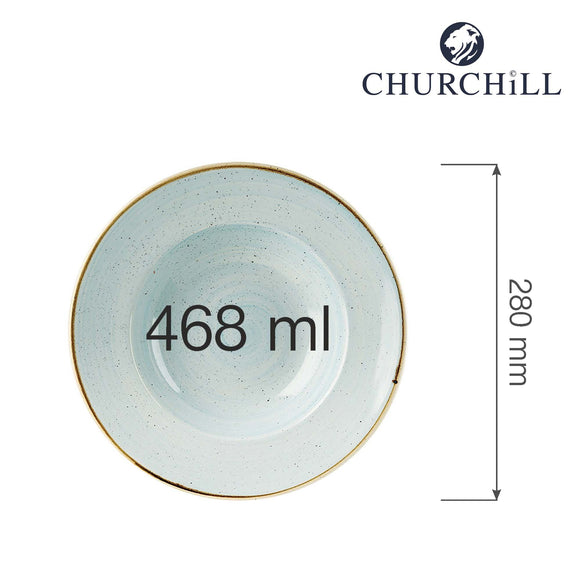 Stonecast Duck Egg Profile bolle med bred kant, 280 mm, Min. kjøp: 6