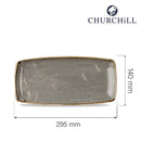 Stonecast grå avlang plate, 295 mm, Min. kjøp: 6-4