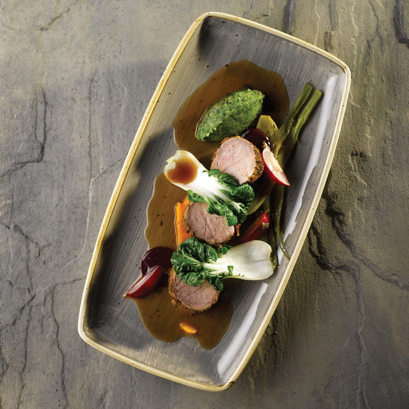 Stonecast grå avlang plate, 295 mm, Min. kjøp: 6